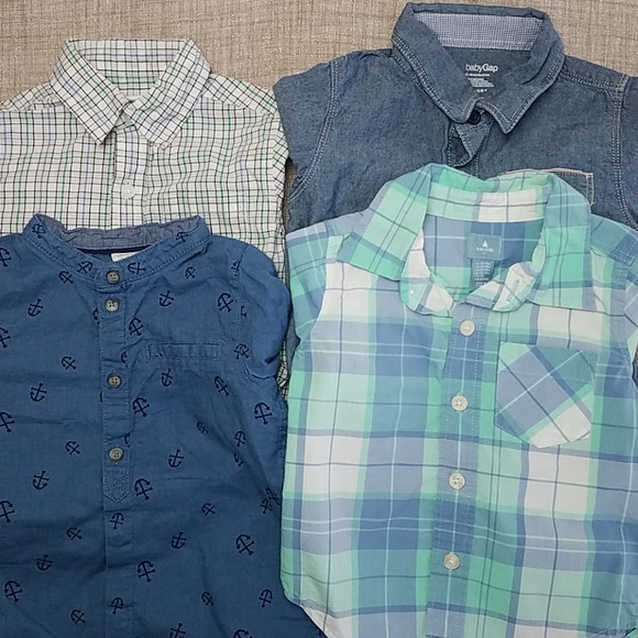 GAP Shirts & Tops 4 Baby Boy Long Sleeve Button Down Shirts Poshmark